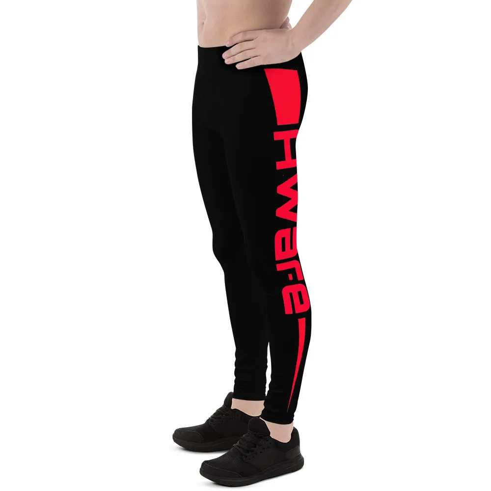 Be Ye AWARE Stripe Men's Athletic Rash Guard Leggings