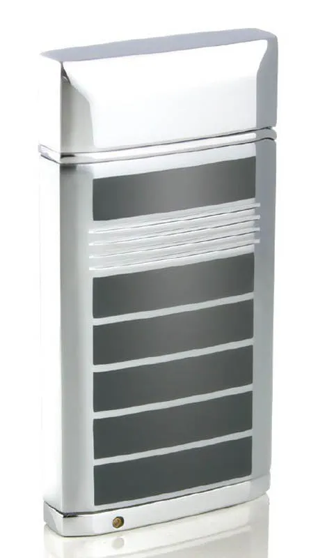 Caseti Flamei Single Flame - Polished Chrome & Gray Lacquer
