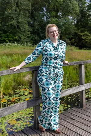 Classic dames suit - lilou shirt   belize pants- lora in retro style