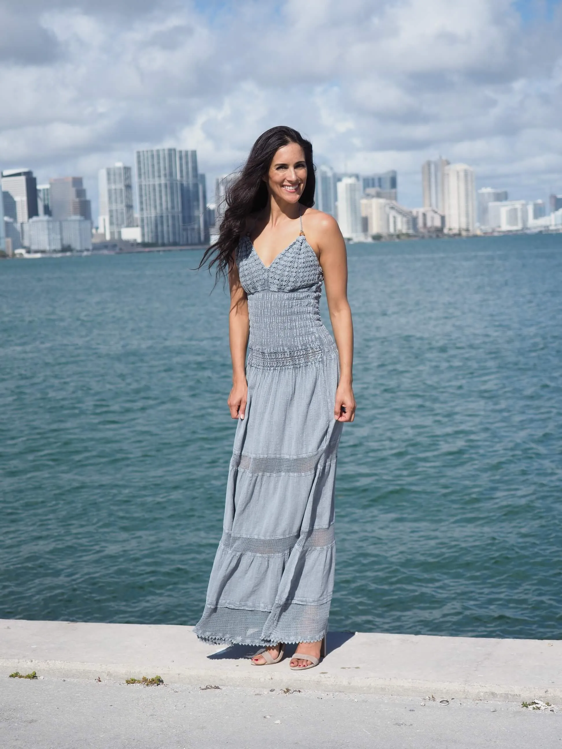 Crochet Halter Maxi Dress