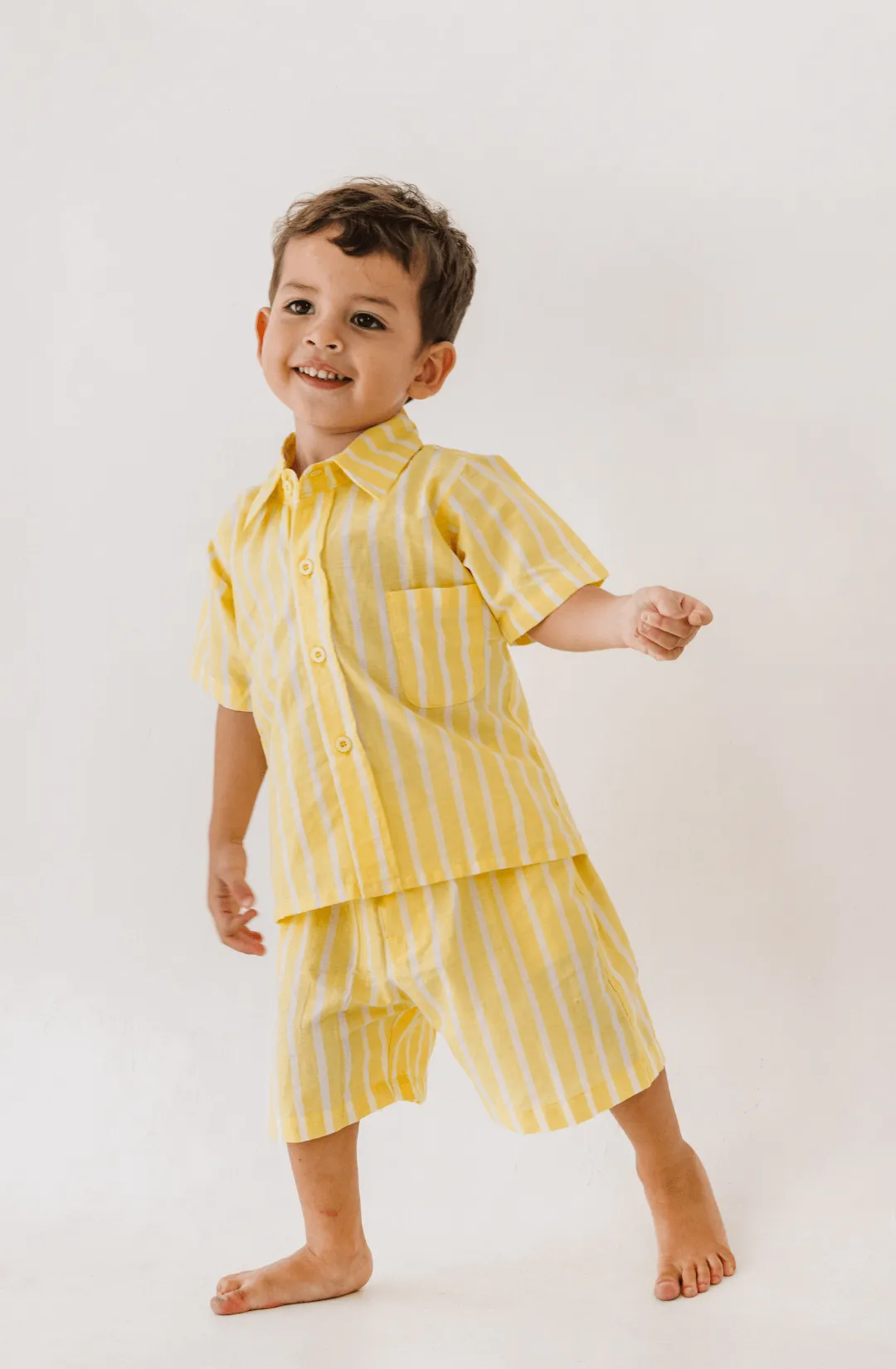 James Set in Yellow Stripe