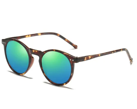 "Super Retro Style" Round Plastic Frame Sunglasses