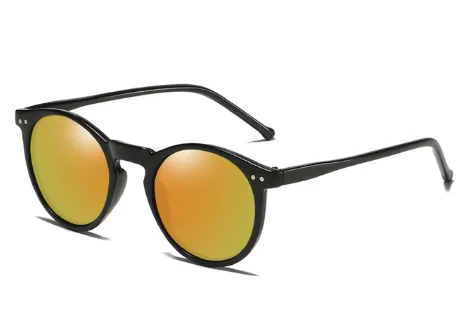 "Super Retro Style" Round Plastic Frame Sunglasses