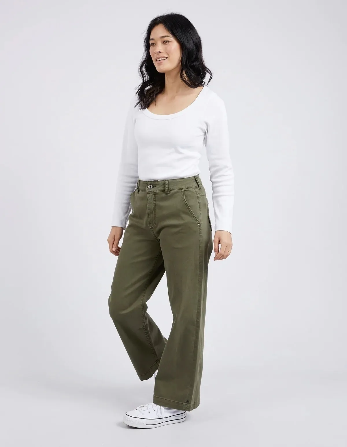 Scarlett Wide Leg Pant - Clover
