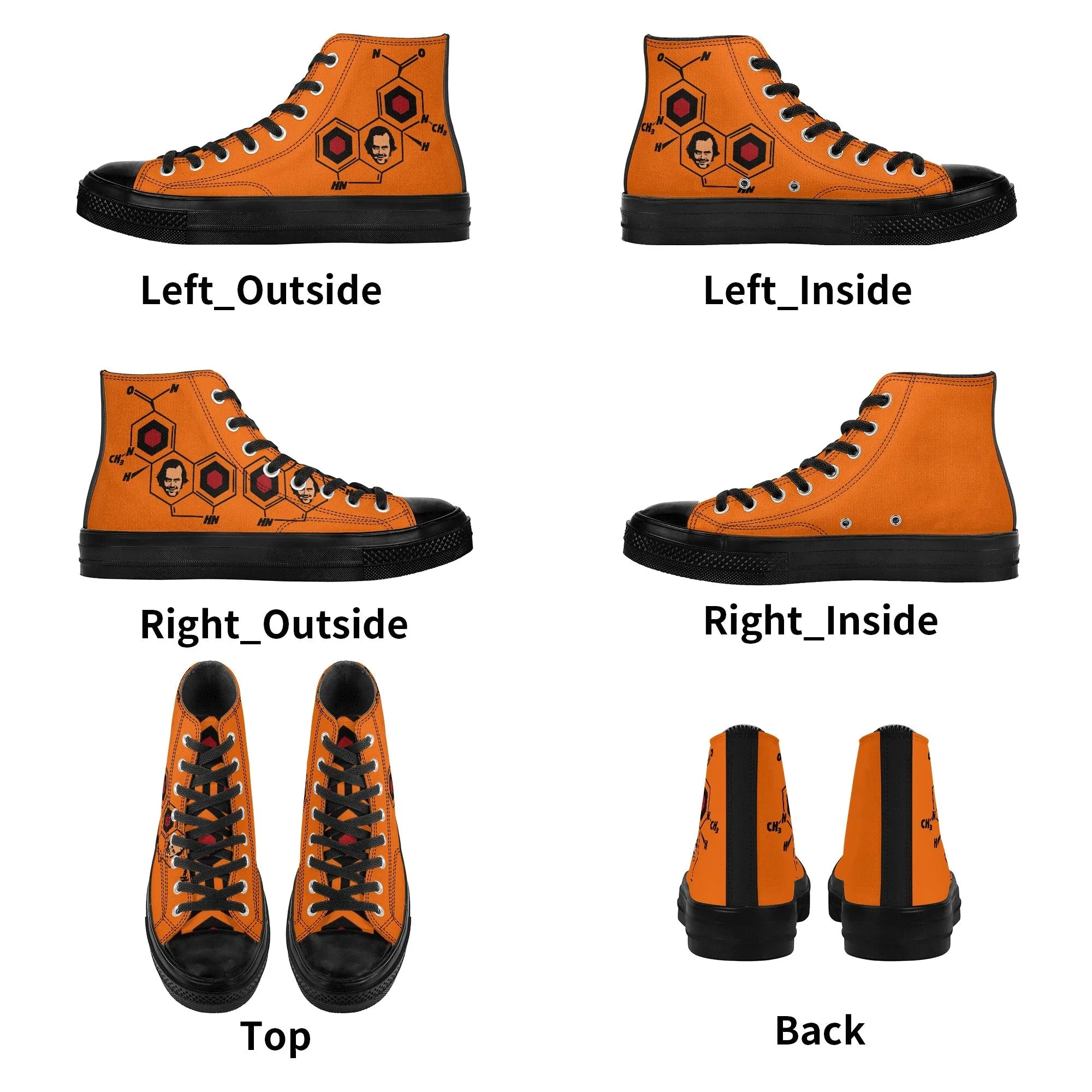 The Shining Molecule LSD Classic High Top Canvas Sneakers (Mens sizes)