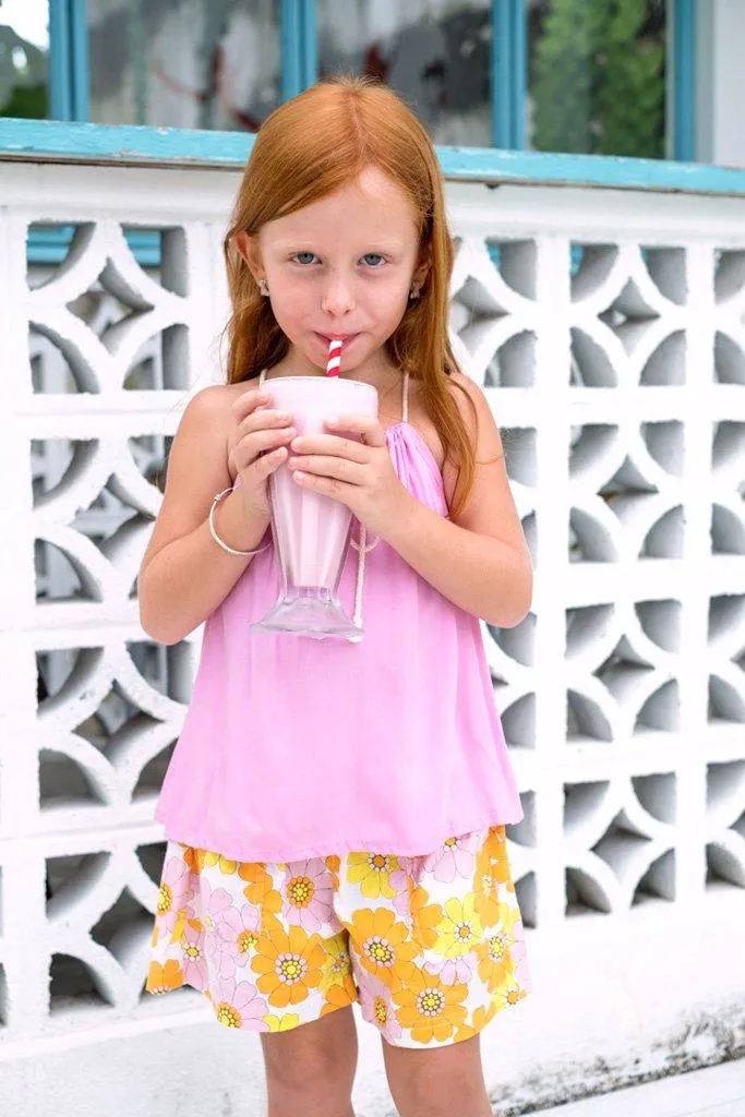 Zara Shorts in Pink Flower Power
